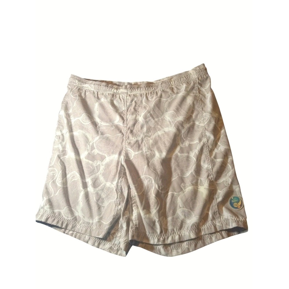 NIKE Volleyball VB Board Mens Shorts Swim Trunks Tan Training Running Size Large